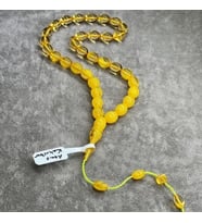 Ateş Kehribar Tesbih 30 CM Sarı