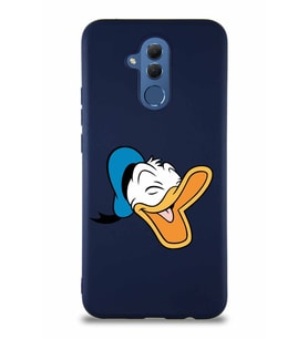 Huawei Mate 20 Lite Soft Premier Kapak Donald Duck-E Tasarımlı Silikon Kılıf - Lacivert (Şeffaf)