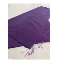 Mor Püsküllü Hafif ve Yumuşak Şal 75 x 180 cm