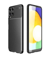 Galaxy A22 4G Kılıf Zore Negro Karbon Tasarım Silikon Kılıf (Siyah)