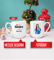 Hemşire Kupa Bardak Oval Fotoğraflı