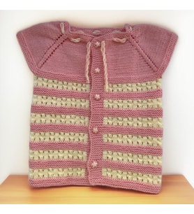 BYEhandmade El Yapımı Pembe Renk Bebek Yelek