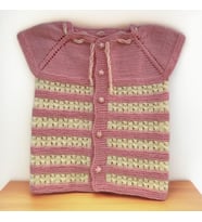 BYEhandmade El Yapımı Pembe Renk Bebek Yelek