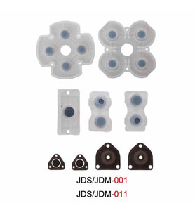 PS4 Kol Tamir JDM JDS 001 011 İç Lastik Takımı TAM SET Silikon 1. KALİTE PS4 Yedek Parça Rubber Pad (Gri)