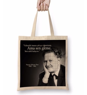 Nazım Hikmet Sen Gitme Bez Çanta Uzun Saplı
