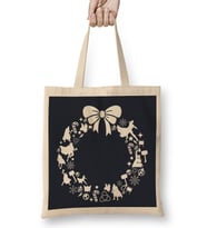 Thor Christmas Wreath Pattern Bez Çanta Uzun Saplı