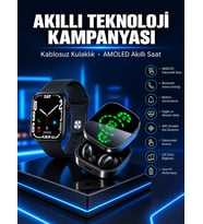 Yeni Nesil Akıllı Saat ve Ucuz Kaliteli Bluetooth Kablosuz Kulaklık Amoled Ekran