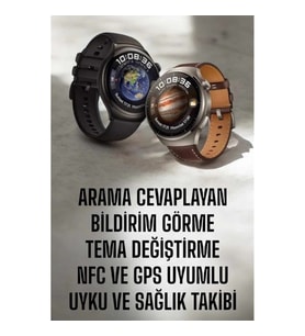 Mey İthalat® Akıllı Saat Sesli Görüşme, NFC Uyumlu, Bildirim Görme ve Uyku ve Sağlık Takibi