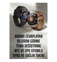 Mey İthalat® Akıllı Saat Sesli Görüşme, NFC Uyumlu, Bildirim Görme ve Uyku ve Sağlık Takibi