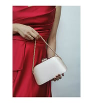 Kadın Saten Ten Nude Abiye Clutch Portföy Zincir Askılı  El Düğün Nişan Gece Omuz  Çantası