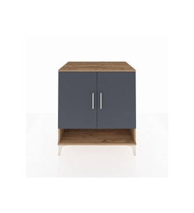 Kronos Şifonyer 3 Raflı 2 Kapaklı 88x59x96 Çam-Antrasit
