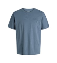 Jack & Jones Erkek Corp Logo Baskılı Bisiklet Yaka Kısa Kollu Tişört (Mavi)
