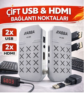 ABBA KF-2500 Full HD Mini Uydu Alıcı Youtube IPTV WiFi Destekli USB HDMI 1080p + WiFi Anten