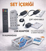 ABBA KF-2500 Full HD Mini Uydu Alıcı Youtube IPTV WiFi Destekli USB HDMI 1080p + WiFi Anten
