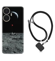 Realme C55 Kılıf Silikon Boyun Askılı İpli Desenli Silikon Astronoot Red Baloon 1608