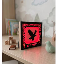 Kişiye Özel Kartal Temalı Dekoratif LED Gece Lambası