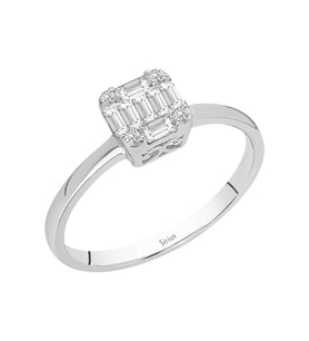 Sirius F Renk 0,22 Karat Baget Pırlanta Yüzük 0747R0014