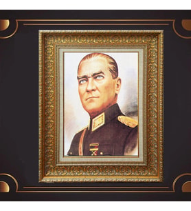 ÖZEL SERİ ALTIN VARAKLI ATATÜRK TABLO S969