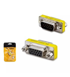 Hadron HN4391 VGA Erkek to Dişi Gender Chan-ger Port Dönüştürücü Adaptör - Gümüş - 1 ADET