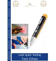 #VoltajCihazı LED Işıklı Sesli Uyarı Hassas Algılama Dijital Faz Kontrolü Temassız Voltaj Test Cihaz