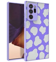 Samsung Galaxy Note 20 Ultra Kılıf Desenli Kamera Korumalı Parlak Nora Kapak (Lila)