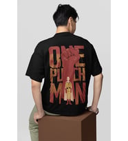 Saitama One Punch Man Baskılı Unisex Oversize Anime Karakter Tişört