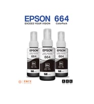 Epson 664 C13T66414A Black Üçlü Şişe Mürekkep Seti