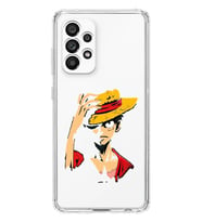 Samsung Galaxy A32 Uyumlu One Piece Luffy Tasarımlı Şeffaf Telefon Kılıfı