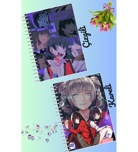 Kakegurui anime defter seti 2 adet A4 boyutu 21*30 çizgili + kareli 60 syf