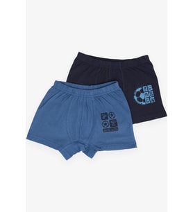 Breeze Erkek Çocuk 2 li Boxer Futbol Temalı 1-12 Yaş, Karışık Renk