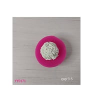 YY0171 Yuvarlak Tomurcuk Gül Silikon Kalıp