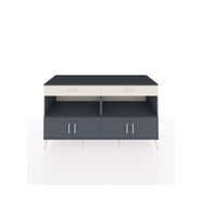 Kronos Konsol 2 Raflı 2 Çekmeceli 4 Kapaklı 176x59x99 Antrasit-Antrasit/Aytaşı