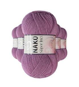 5 Adet Süper İnci El Örgü İpi 100 gr Koyu Gülkurusu 569