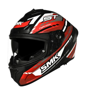 Smk Kapalı Kask Typhoon Sports Tourer Ma231 Mat Siyah Kırmızı Beyaz