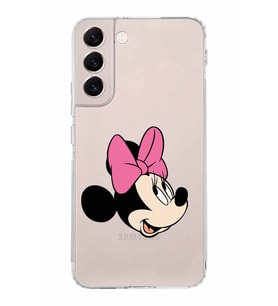 Samsung Galaxy S22 Plus  Kamera Korumalı Kapak Minnie Mouse Tasarımlı  Şeffaf Kılıf