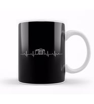 Camera Photography Heartbeat for Photographers Kupa Bardak Porselen