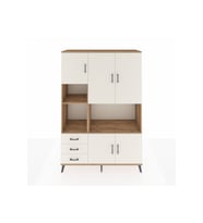 Hyperion Gardrop 9 Raflı 3 Çekmeceli 5 Kapaklı 132x44x195 Çam-Aytaşı