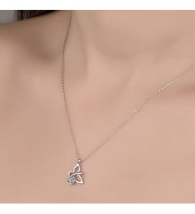 SWAROVSKİ TAŞLI YUSUFÇUK 925 AYAR GÜMÜŞ KOLYE