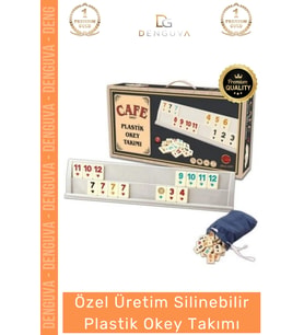 #OkeyTakımı Kir Tutmayan Çizilmeye Dayanıklı Silinebilir Leke Tutmaz Kahveci Kafe Okey Takımı