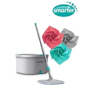 Pratik Mikrofiber Temizlik Seti 3’lü, Kir ve Suyu Ayıran Paspas ve Mop