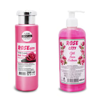 Rosecity %100 Doğal Gülsuyu 200 ml Alana Gül Sıvı Sabun Hediye 