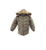 Life For Moda Kız Çocuk İçi Peluş Astarlı Çıkarılabilir Kapüşonlu Su Geçirmez Mont Kaban 3020 (Haki)