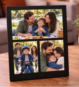 3 Kişilik Masa Fotograf Cercevesi Temalı Kişiye Özel 13 x 18 cm MDF Çerçeve - Kişiye Özel Hediye