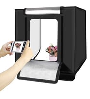 TriLine 60x60CM Profesyonel Stüdyo Led Işıklı Ürün Fotoğraf Çadırı