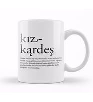 Kız Kardeş Yazılı kupa Bardak Porselen