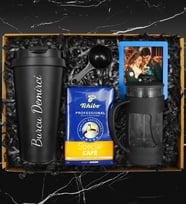 Kişiye Özel 400 ML Çelik Termos & French Press & 250 Gram Tchibo Proffesional Special Filtre Kahve & Kişiye Özel Çerçeve Hediye Seti