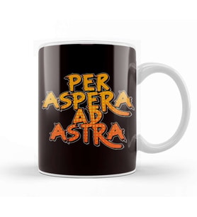 Per Aspera Ad Astra Latin Language Phrase Saying Inspiration Kupa Bardak Porselen