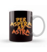 Per Aspera Ad Astra Latin Language Phrase Saying Inspiration Kupa Bardak Porselen