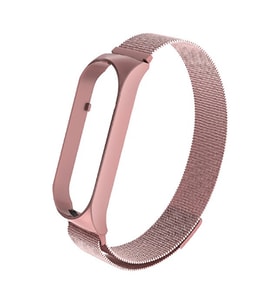 Xiaomi Mi Band 6 Uyumlu Kordon Hasır Metal Mıknatıslı Örgü Zore KRD-01 Kayış