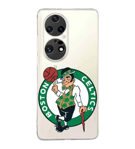 Huawei P50 Pro Uyumlu Kapak Boston Celtics Tasarımlı Şeffaf Silikon Kılıf